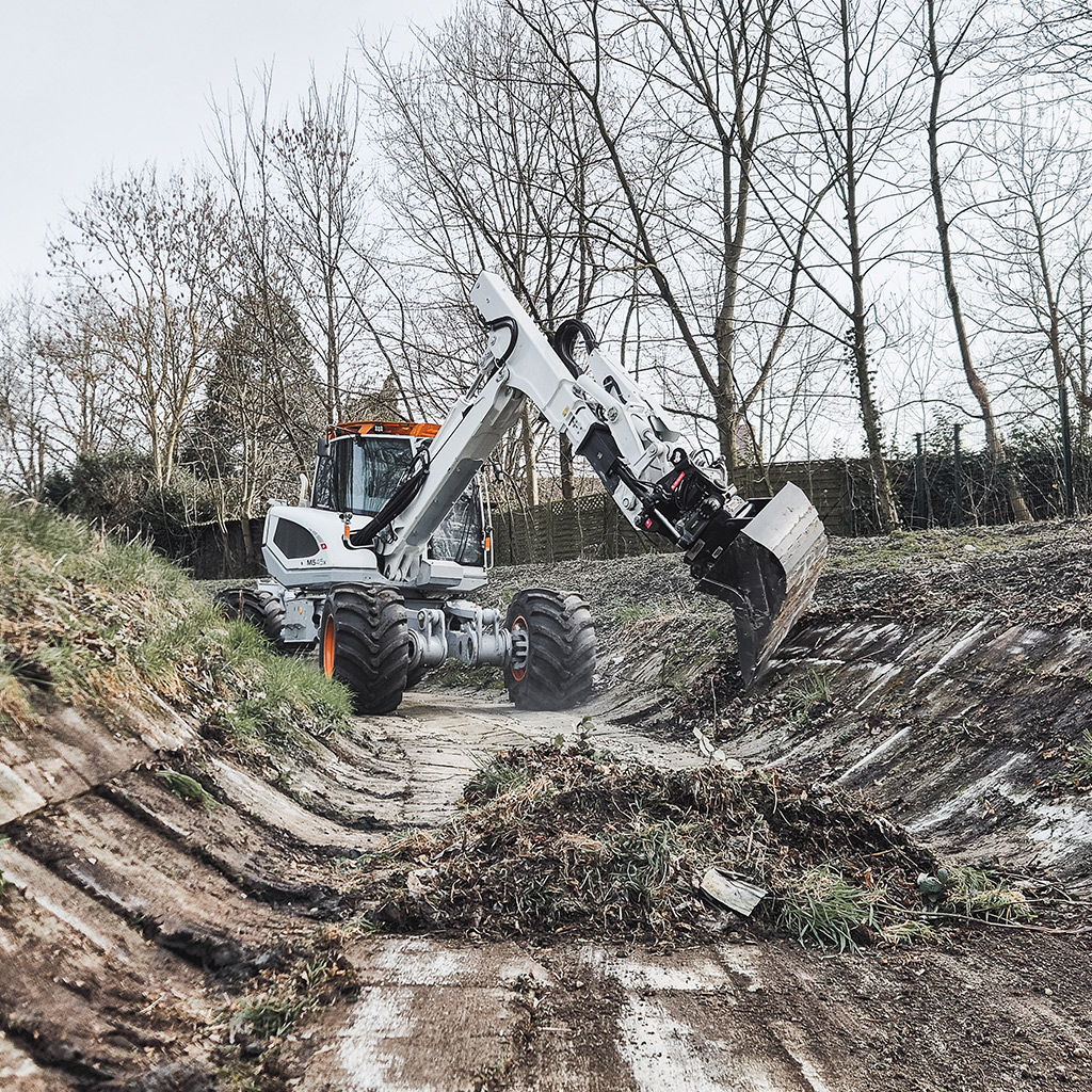 Schreitbagger Entschlammung