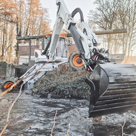 Schreitbagger Entschlammung